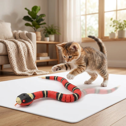Smart Sensing Snake Toy for Interactive Pet Play
