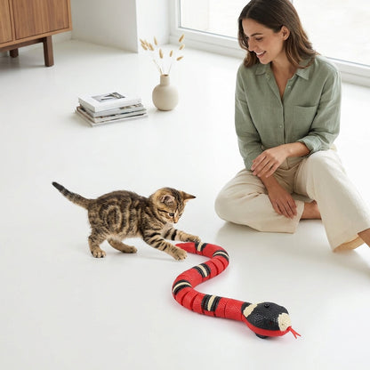 Smart Sensing Snake Toy for Interactive Pet Play