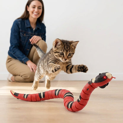 Smart Sensing Snake Toy for Interactive Pet Play